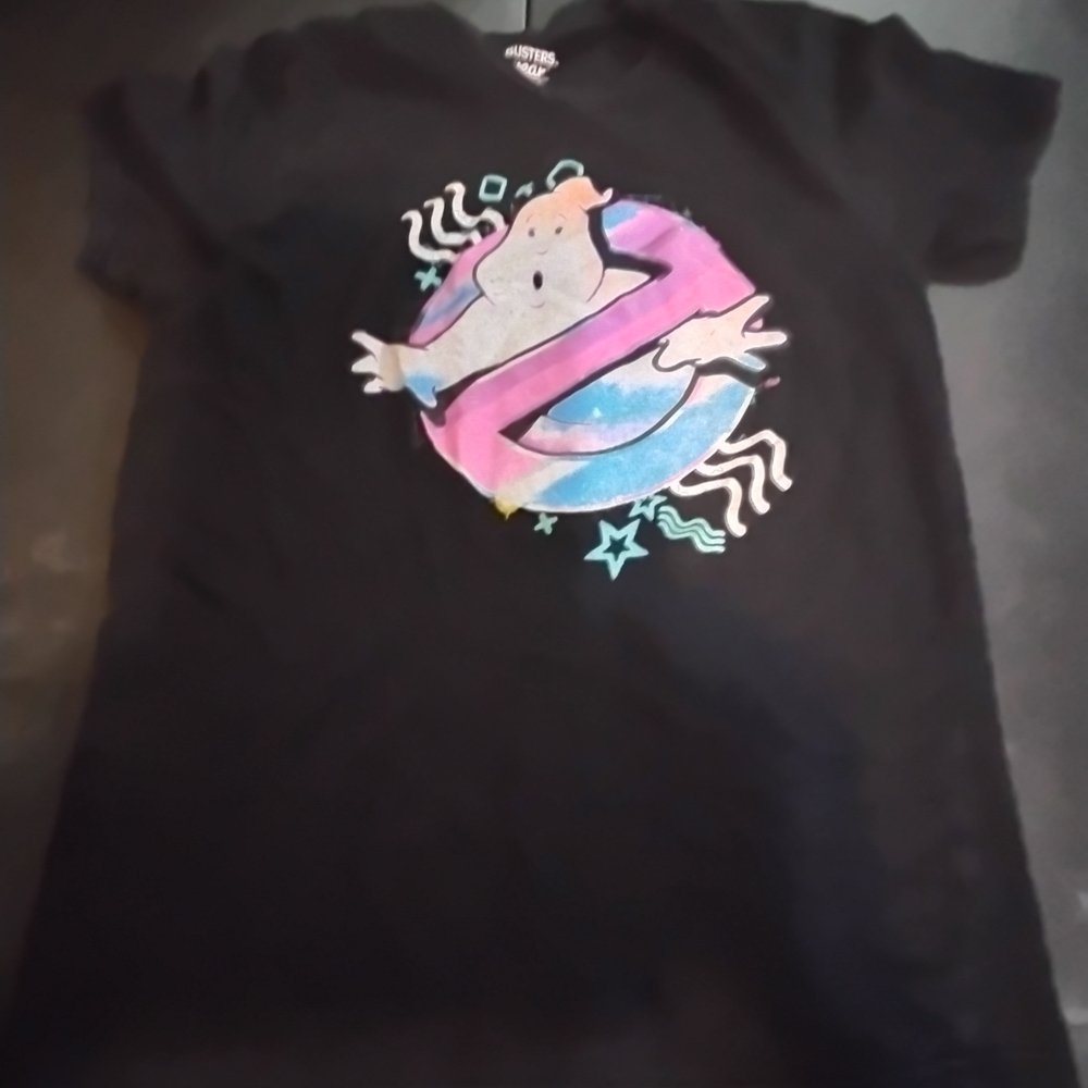 Men Large T-shirt Black Ghostbuster